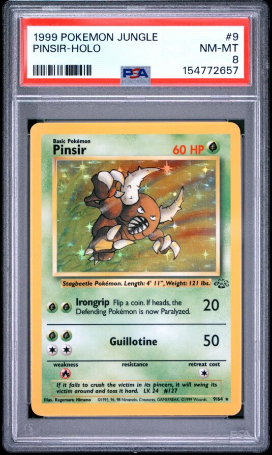 1999 Pokemon Jungle Tcg Cards #9 Pinsir Holo Psa Nm Mt 8