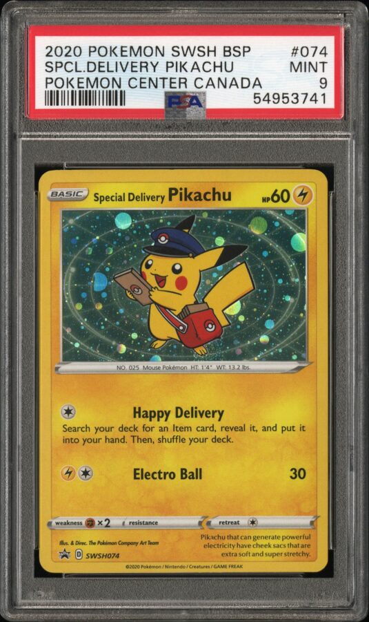 2020 POKEMON SWSH BLACK STAR PROMO 074 SPCL.DELIVERY PIKACHU