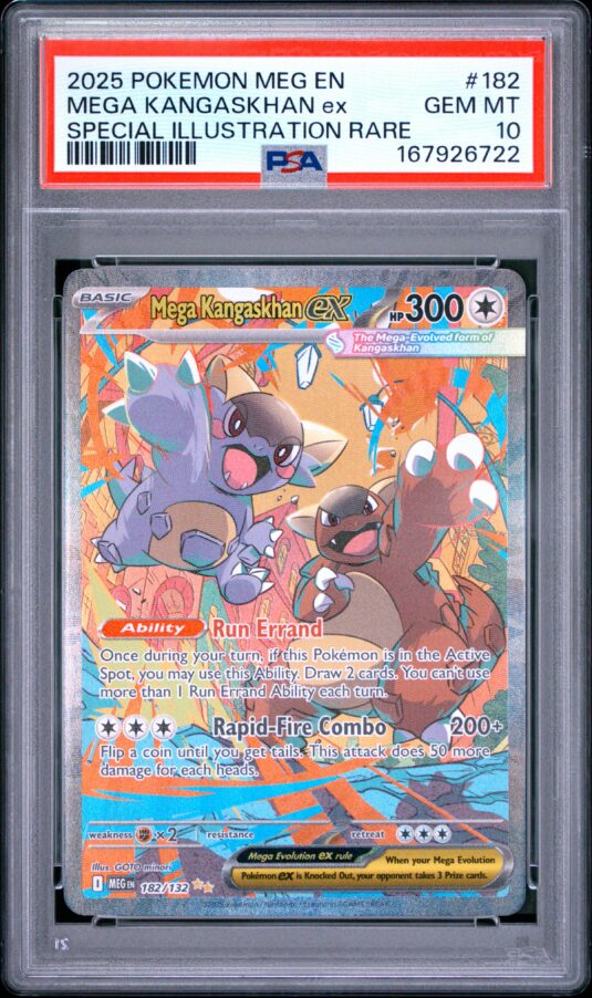 2025 Pokemon Meg En Mega Evolution Tcg Cards #182 Mega Kangaskhan Ex Special Illustration Rare Psa Gem Mt 10