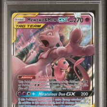 2019 POKEMON SUN & MOON UNIFIED MINDS 71 MEWTWO & MEW GX