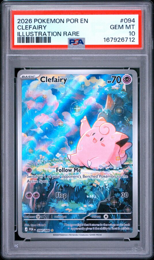 2026 Pokemon Por En Perfect Order Tcg Cards #094 Clefairy Illustration Rare Psa Gem Mt 10