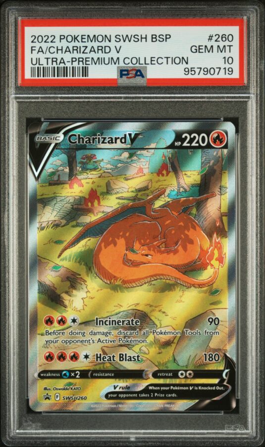 2022 POKEMON SWSH BLACK STAR PROMO 260 FULL ART/CHARIZARD V SWORD & SHIELD ULTRA-PREMIUM COLLECTION-CHARIZARD
