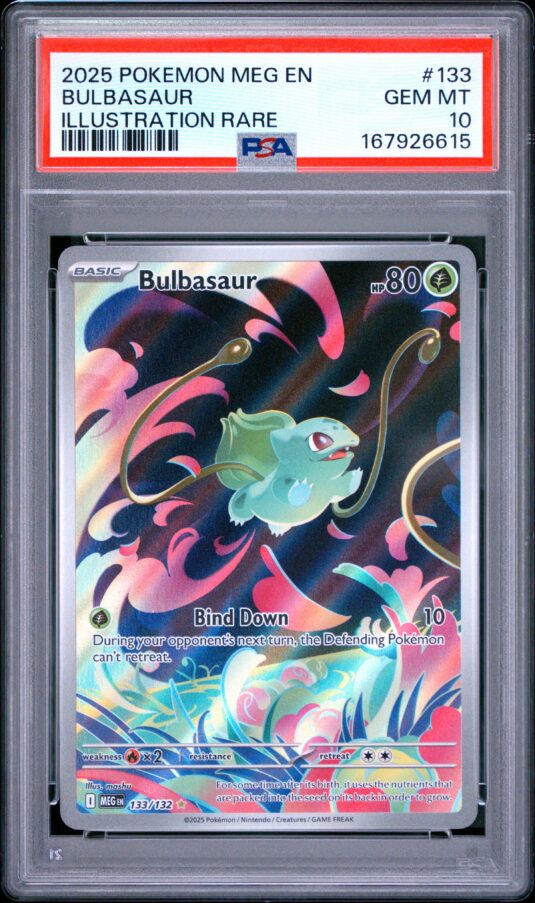 2025 Pokemon Meg En Mega Evolution Tcg Cards #133 Bulbasaur Illustration Rare Psa Gem Mt 10