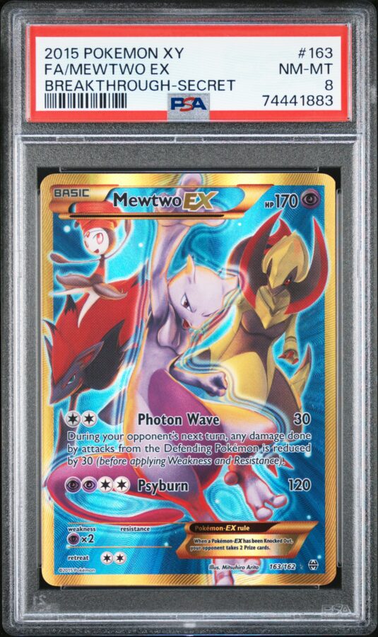2015 POKEMON XY BREAKTHROUGH 163 FA/MEWTWO EX
