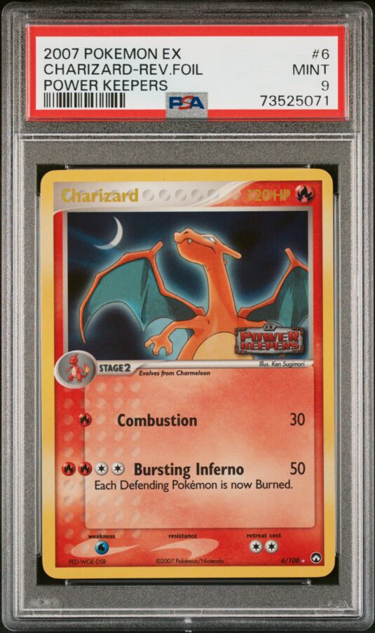 2007 POKEMON EX POWER KEEPERS 6 CHARIZARD-REVERSE FOIL