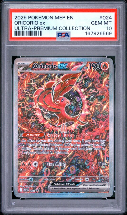 2025 Pokemon Mep En Me Black Star Promo Tcg Cards #024 Oricorio Ex Ultra Premium Collection Psa Gem Mt 10