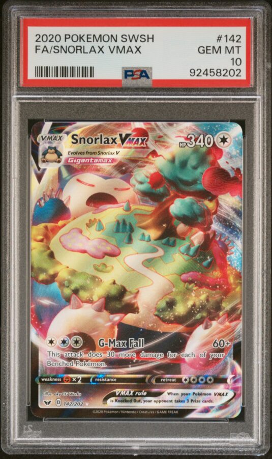 2020 POKEMON SWORD & SHIELD 142 FULL ART/SNORLAX VMAX