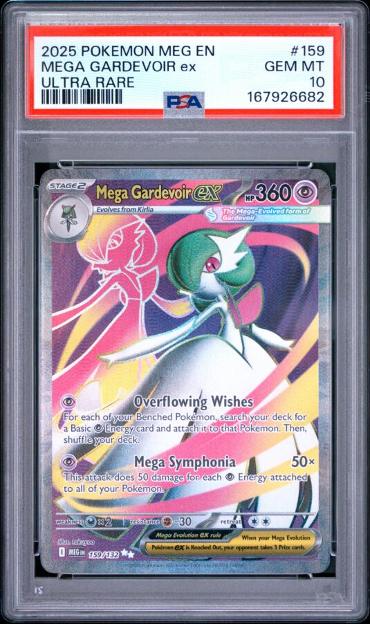 2025 Pokemon Meg En Mega Evolution Tcg Cards #159 Mega Gardevoir Ex Ultra Rare Psa Gem Mt 10