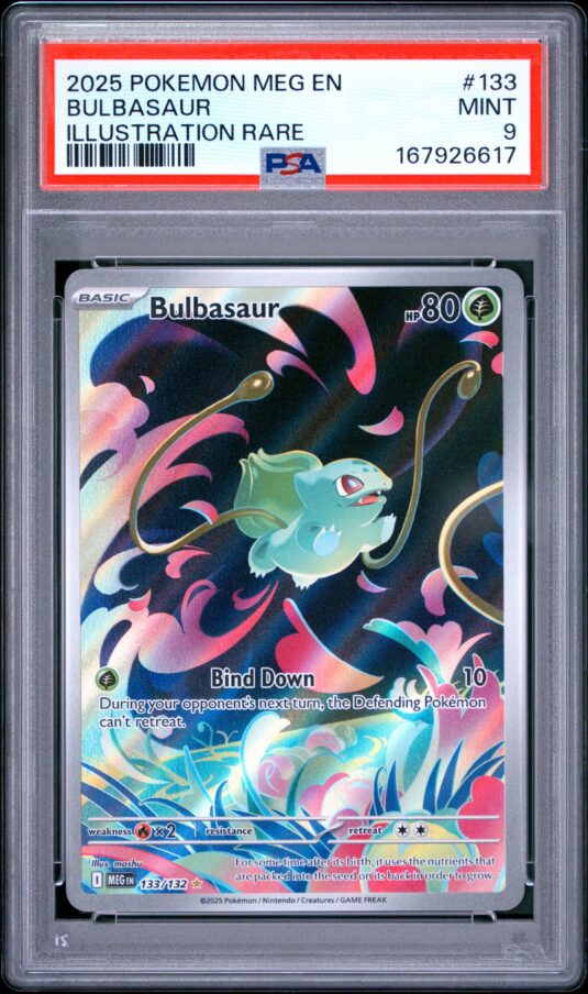 2025 Pokemon Meg En Mega Evolution Tcg Cards #133 Bulbasaur Illustration Rare Psa Mint 9