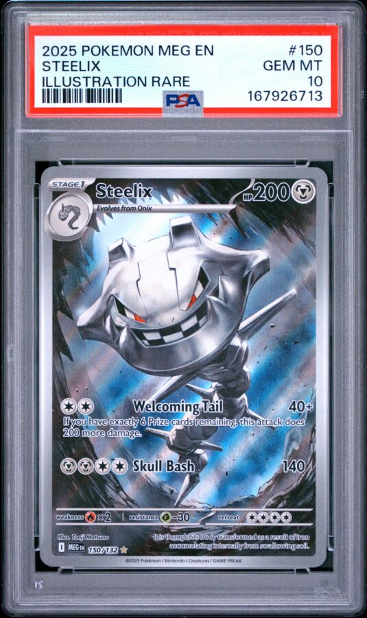 2025 Pokemon Meg En Mega Evolution Tcg Cards #150 Steelix Illustration Rare Psa Gem Mt 10