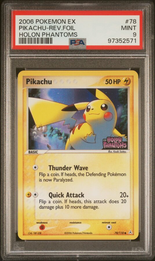 2006 POKEMON EX HOLON PHANTOMS 78 PIKACHU-REVERSE FOIL