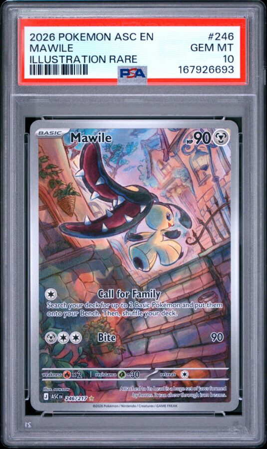 2026 Pokemon Asc En Ascended Heroes Tcg Cards #246 Mawile Illustration Rare Psa Gem Mt 10