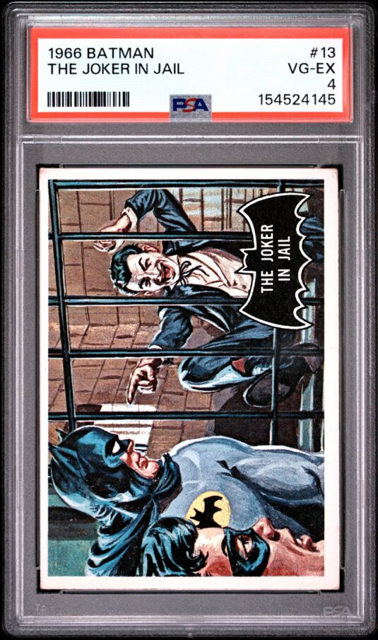 1966 Topps Batman Non Sport Cards #13 The Joker In Jail Psa Vg Ex 4