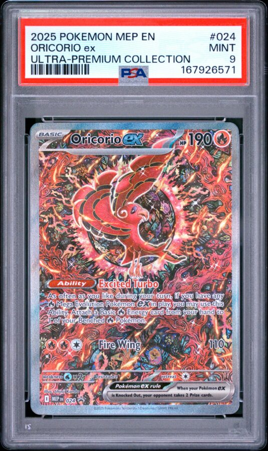 2025 Pokemon Mep En Me Black Star Promo Tcg Cards #024 Oricorio Ex Ultra Premium Collection Psa Mint 9