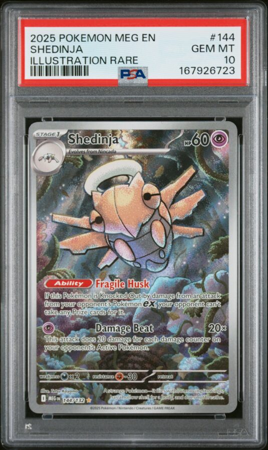 2025 Pokemon Meg En Mega Evolution Tcg Cards #144 Shedinja Illustration Rare Psa Gem Mt 10
