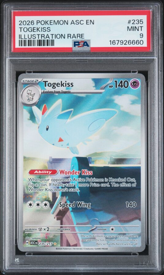 2026 Pokemon Asc En Ascended Heroes Tcg Cards #235 Togekiss Illustration Rare Psa Mint 9