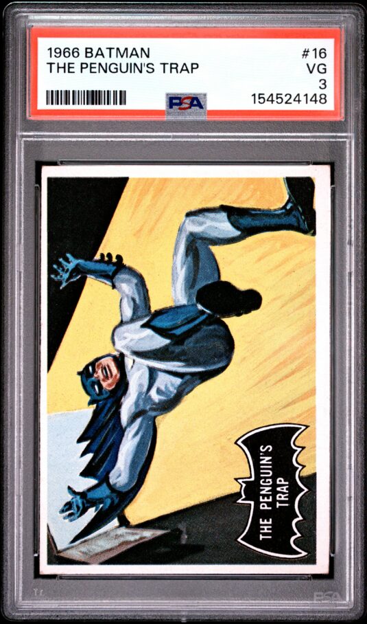 1966 Topps Batman Non Sport Cards #16 The Penguin’s Trap Psa Vg 3