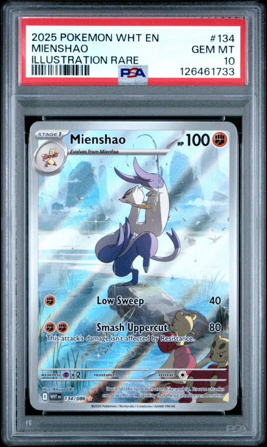 2025 POKEMON WHT EN-WHITE FLARE 134 MIENSHAO ILLUSTRATION RARE