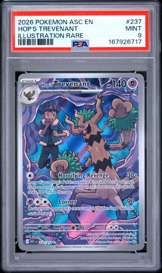 2026 Pokemon Asc En Ascended Heroes Tcg Cards #237 Hop’s Trevenant Illustration Rare Psa Mint 9