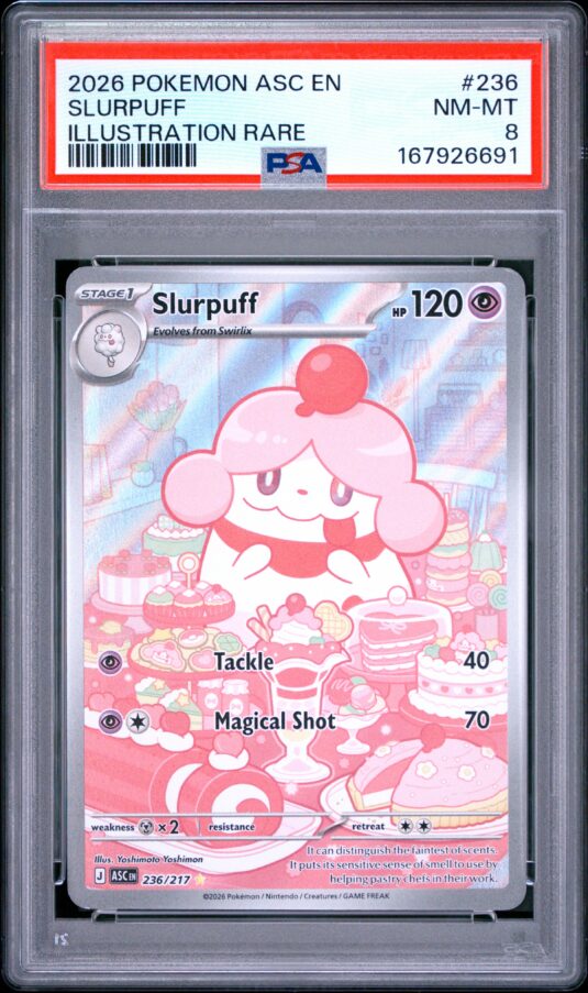 2026 Pokemon Asc En Ascended Heroes Tcg Cards #236 Slurpuff Illustration Rare Psa Nm Mt 8