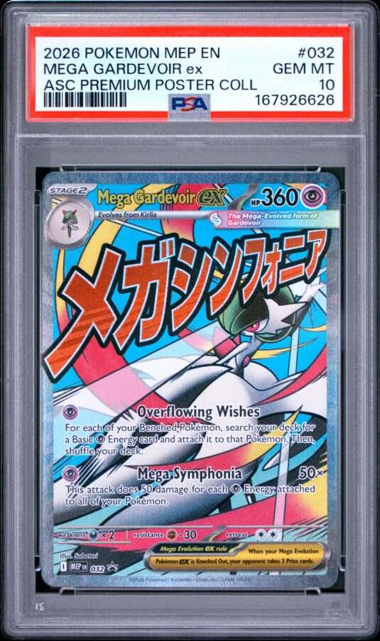 2026 Pokemon Mep En Me Black Star Promo Tcg Cards #032 Mega Gardevoir Ex Asc Premium Poster Coll Psa Gem Mt 10
