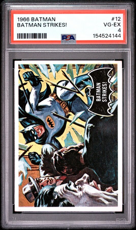 1966 Topps Batman Non Sport Cards #12 Batman Strikes! Psa Vg Ex 4