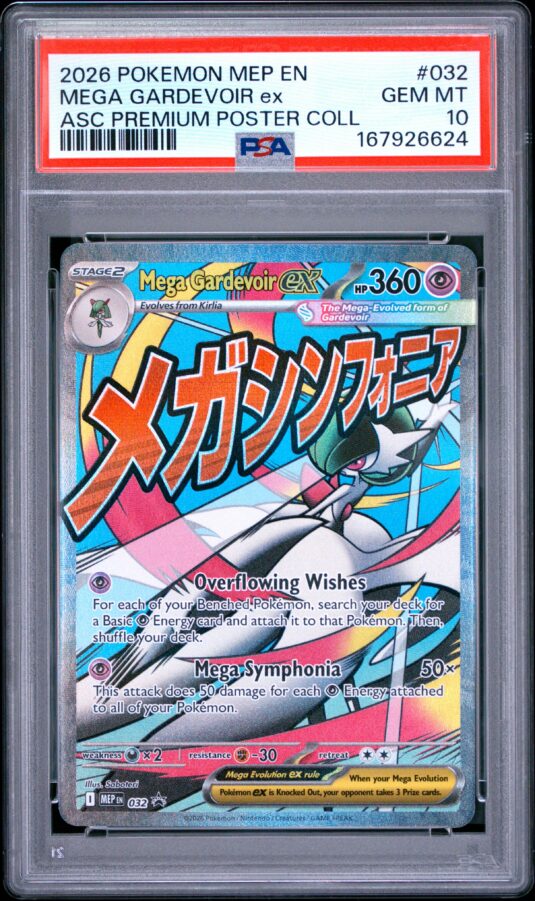 2026 Pokemon Mep En Me Black Star Promo Tcg Cards #032 Mega Gardevoir Ex Asc Premium Poster Coll Psa Gem Mt 10