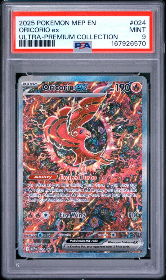 2025 Pokemon Mep En Me Black Star Promo Tcg Cards #024 Oricorio Ex Ultra Premium Collection Psa Mint 9