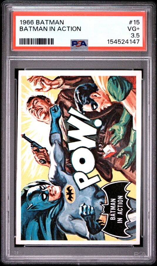 1966 Topps Batman Non Sport Cards #15 Batman In Action Psa Vg+ 3.5