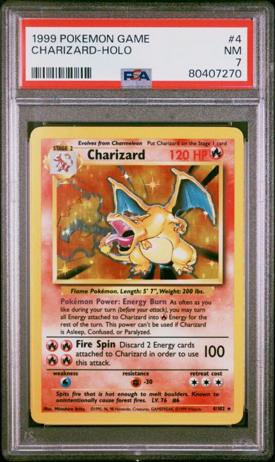 1999 POKEMON GAME 4 CHARIZARD-HOLO