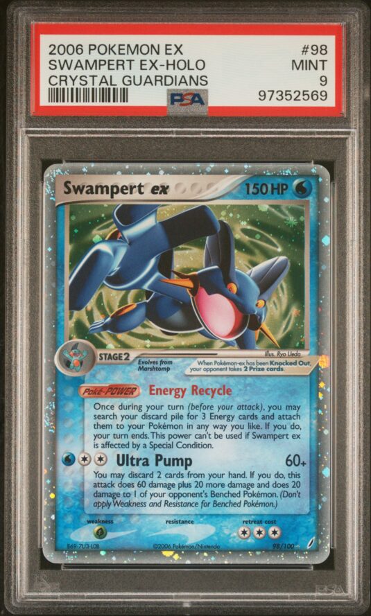 2006 POKEMON EX CRYSTAL GUARDIANS 98 SWAMPERT EX-HOLO