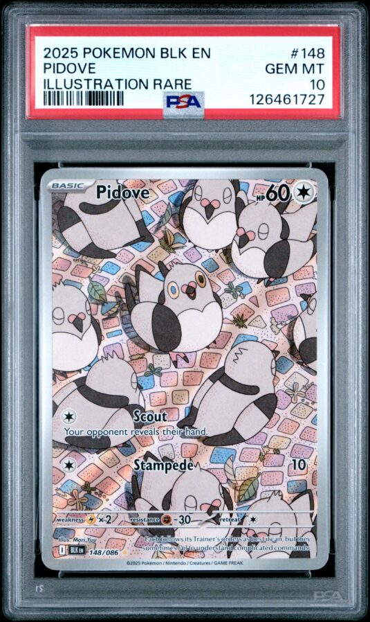 2025 POKEMON BLK EN-BLACK BOLT 148 PIDOVE ILLUSTRATION RARE