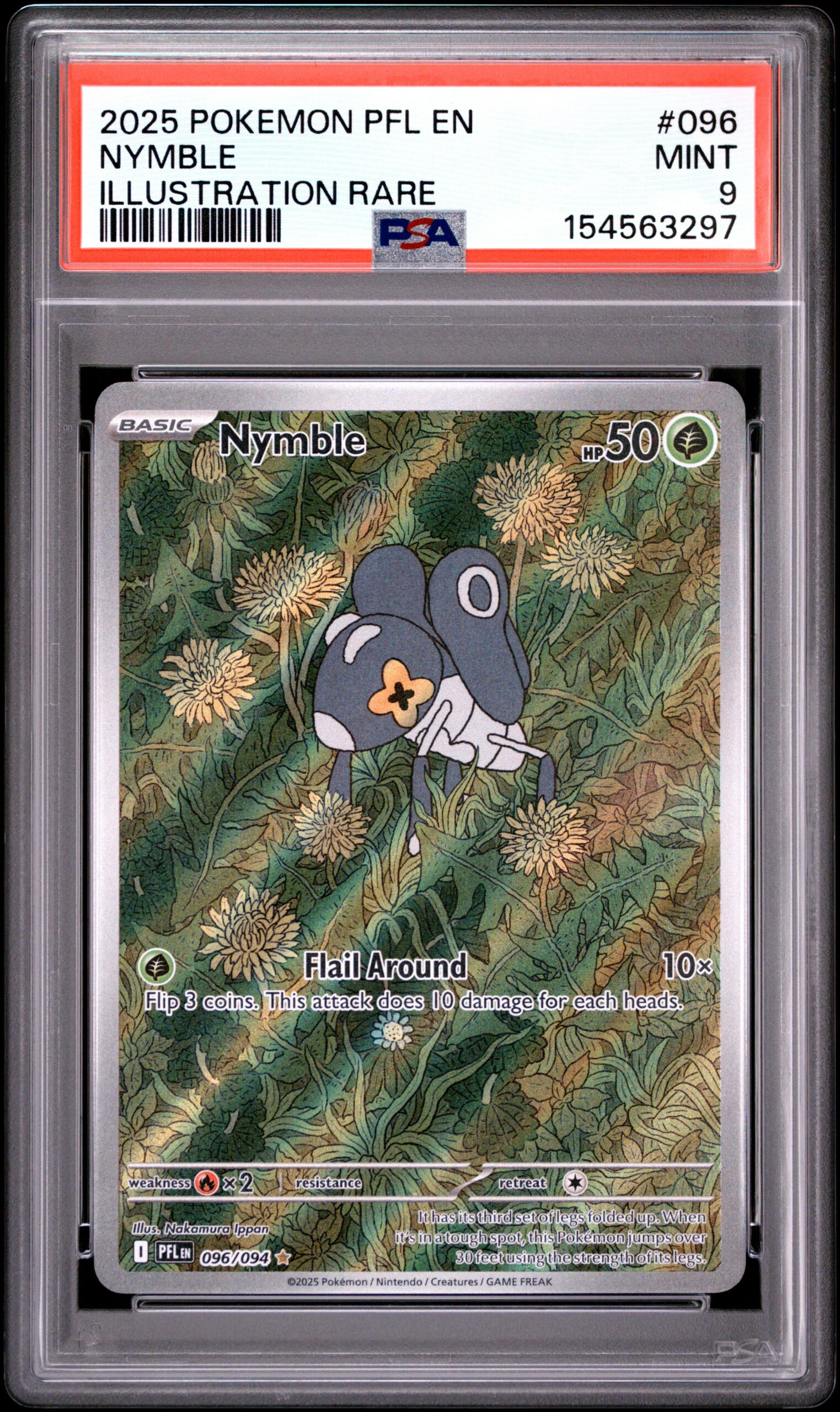 2025 POKEMON PFL EN-PHANTASMAL FLAMES 096 NYMBLE ILLUSTRATION RARE